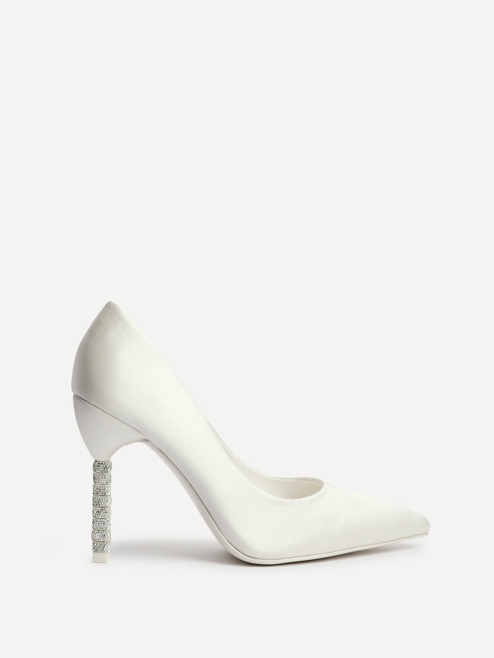 Adore Bridal Ivory Satin Court Heels