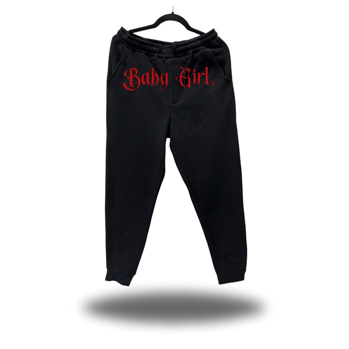 BABY GIRL FRONT BLACK JOGGER