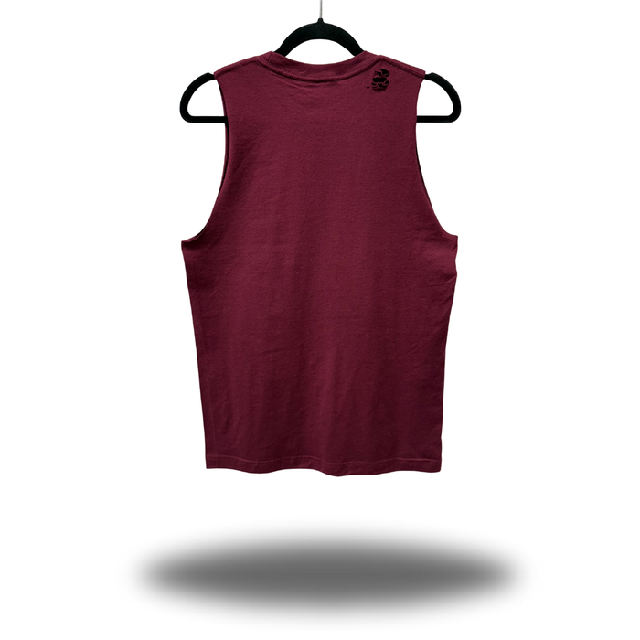 BANDANA SKULL ROAD RASH MAROON TANK TOP