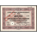 C. Kipke Brauerei Aktiengesellschaft Breslau 1939 Germany Stock Certificate