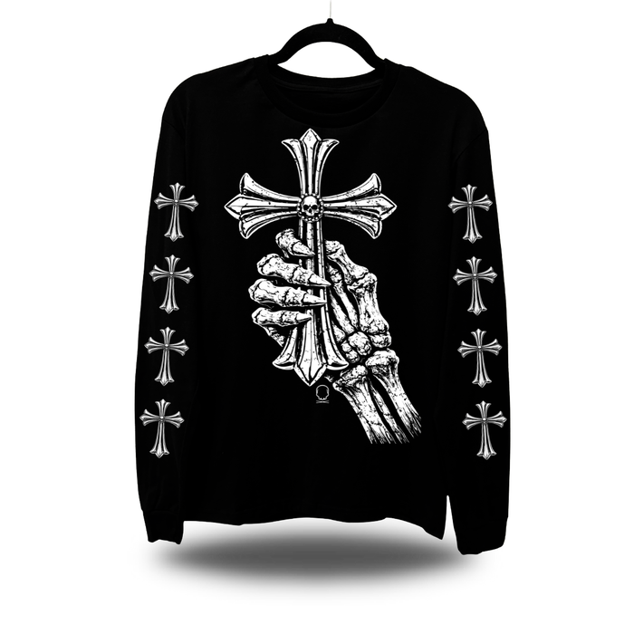 CHROME CROSS BONES LONG SLEEVE TEE