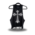 CHROME CROSS ROAD RASH CROP TANK TOP