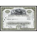 Collins Radio Company Stock Certificate