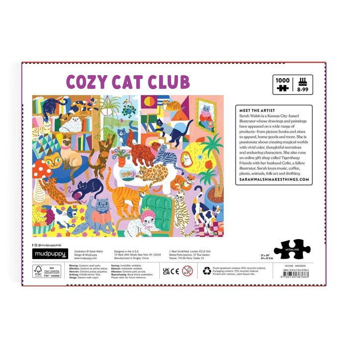 Cozy Cat Club | 1000 Piece Jigsaw Puzzle