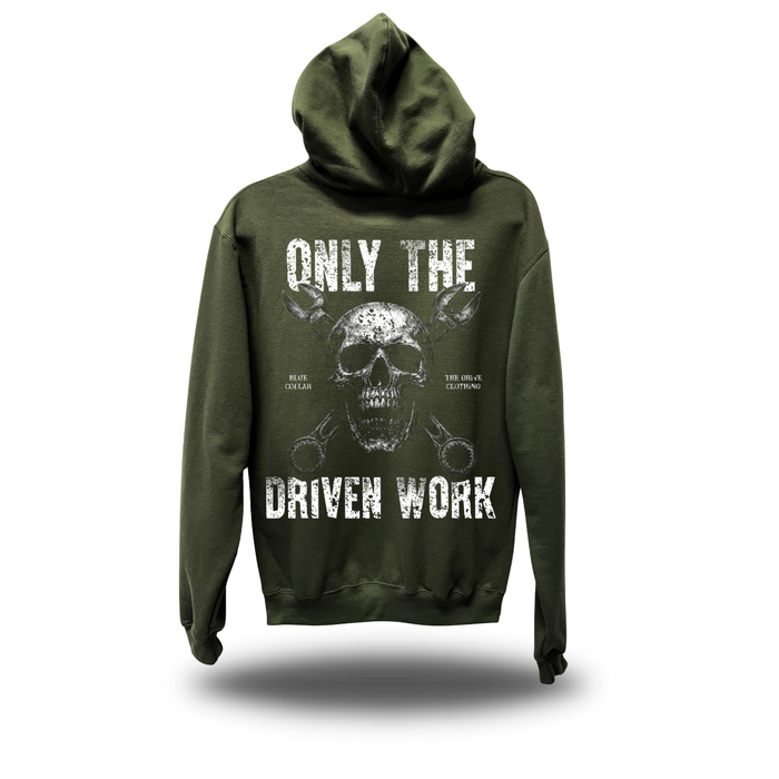 DRIVEN WORK MILITARY GREEN HOODIE