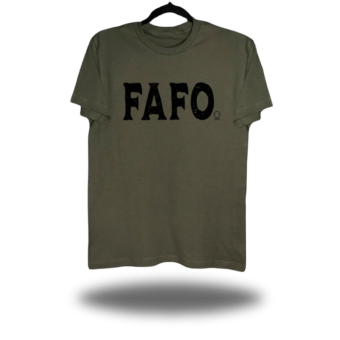 FAFO USA BLACK FLAG MILITARY GREEN CLASSIC TEE