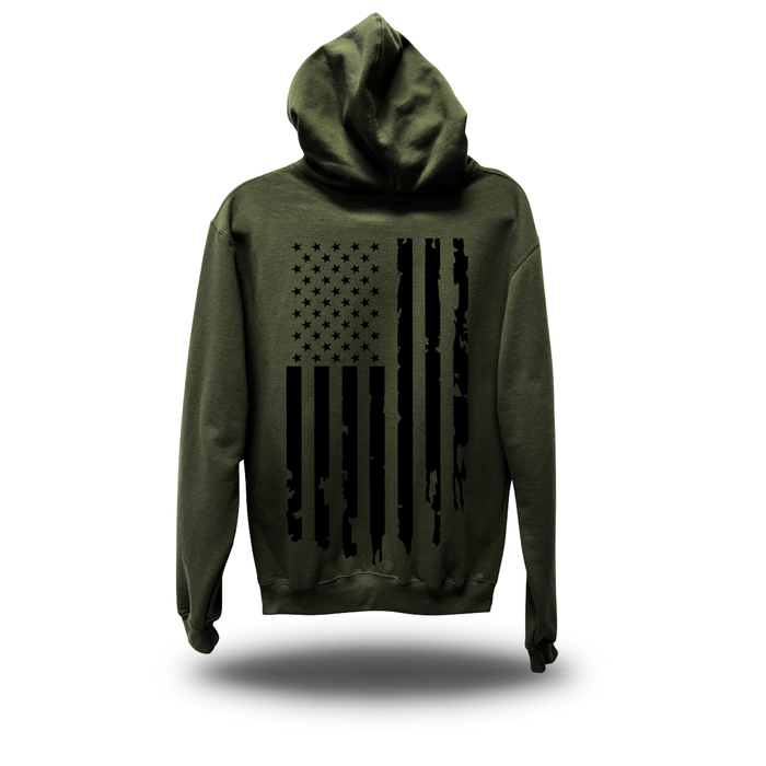 FAFO USA BLACK FLAG MILITARY GREEN HOODIE