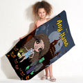 Girls Personalized Frankenstein's Castle Beach Towel