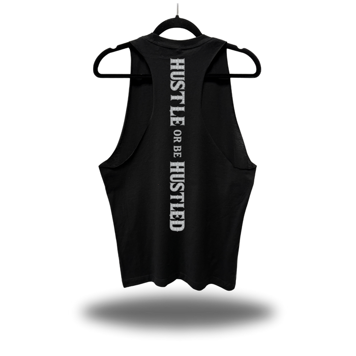 HUSTLE OR BE HUSTLED STRINGER TANK TOP