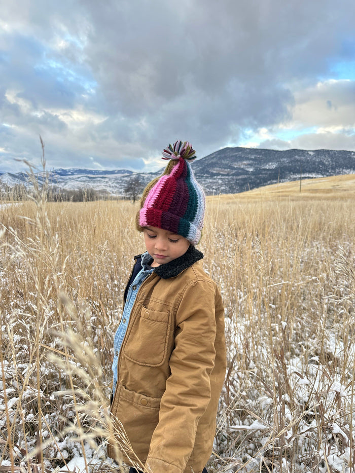 Made by Minga Kid's Alpaca Beanie - Mom's Rainbow