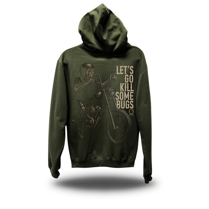 KILL BUGS MILITARY GREEN HOODIE