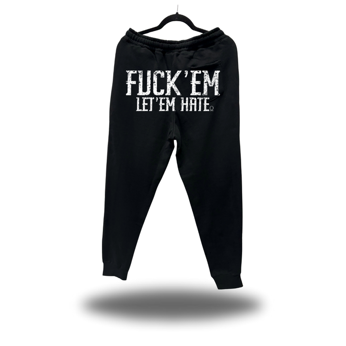 LET 'EM HATE BACK BLACK JOGGER