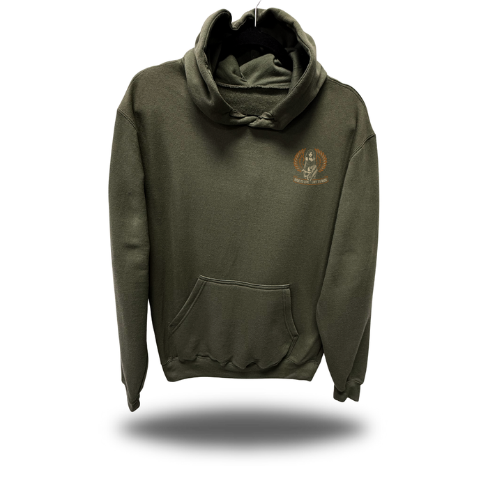 LIVE TO RIDE MILITARY GREEN HOODIE