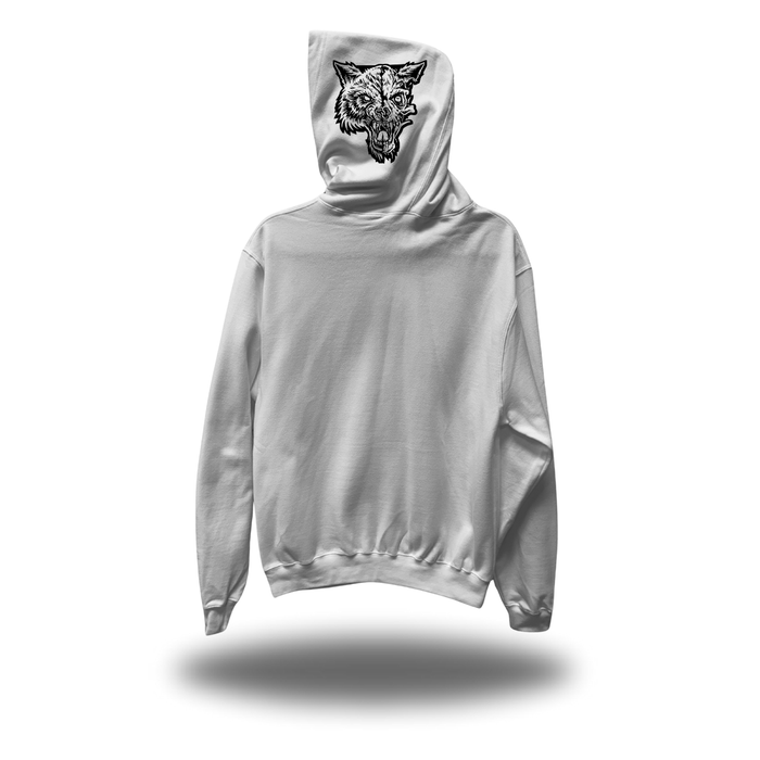 LONE WOLF SIDE HOODIE WHITE 2.0
