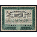 Louisville and Northern Railway and Lighting Company (Samuel Insull) Stock Certificate