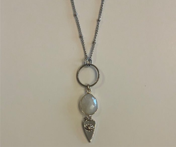 Maiden Perras - Rainbow Moonstone Necklace