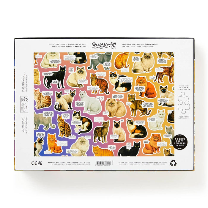 Moody Cats | 1,000 Piece Jigsaw Puzzle