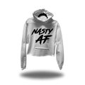 NASTY AF CROP HOODIE WHITE 2.0