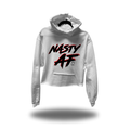 NASTY AF CROP HOODIE WHITE
