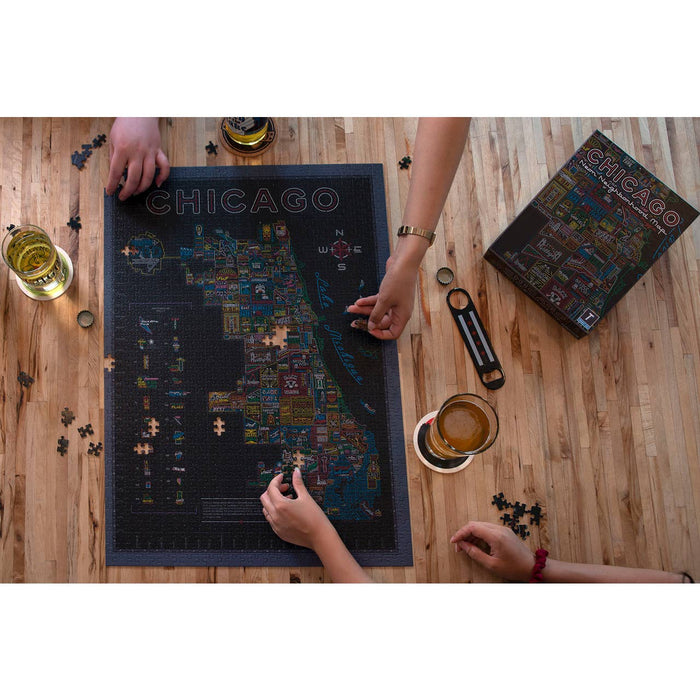 Neon Neighborhood Map | 1,000 Piece Jigsaw Puzzle