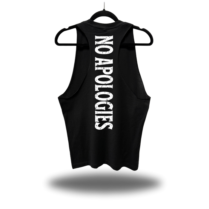 NO APOLOGIES STRINGER TANK TOP