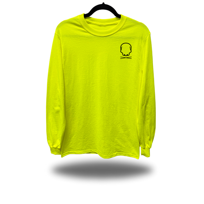 NOBODY CARES SAFETY GREEN LONG SLEEVE TEE