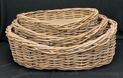 Rattan Pet Bed, s/3