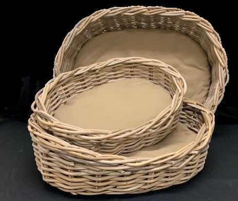 Rattan Pet Bed, s/3