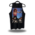 RED HEAD BIKER BABE ROAD RASH TANK TOP