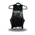 RETRO BLONDIE BIKER BABE ROAD RASH CROP TANK TOP
