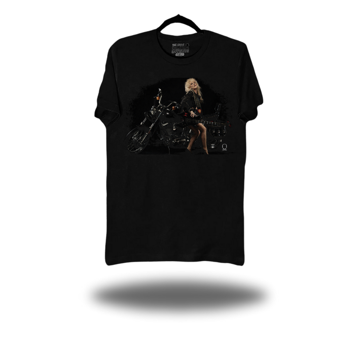 ROCKIN BIKER BABE BLACK CLASSIC TEE
