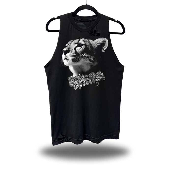 SILENT ROYALTY LEOPARD ROAD RASH TANK TOP