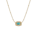 SpurWest Ultra Mini Belt Buckle Necklace (Oasis) - Gold