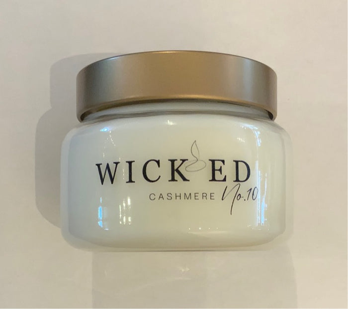 Wick’ed Crackling Wick Candle - Glass w/ Gold Lid
