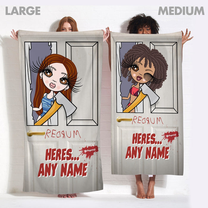 Womens Personalized RedRum Beach Towel